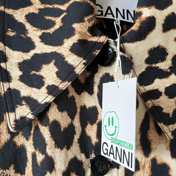 Ganni Leopard Print Coat - Picture 5 of 13